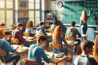 alumnos de segundo de la eso en clases de matematicas